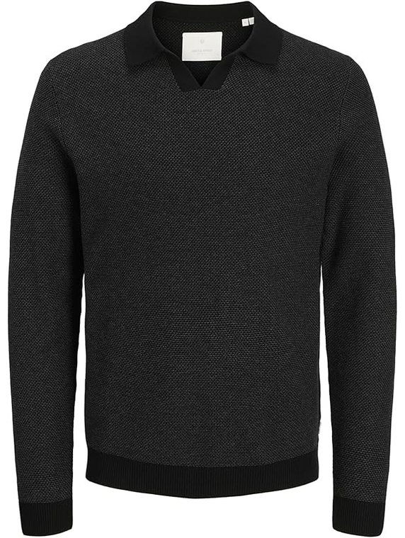 JPRBLAEASTON KNIT SPLIT NECK LS SN