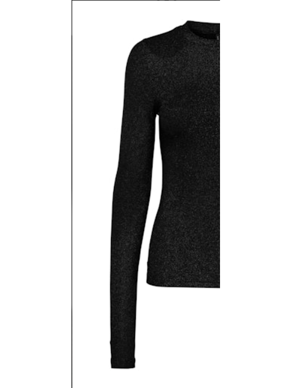 ONLLENA L/S O-NECK GLITTER RIB TOP JRS