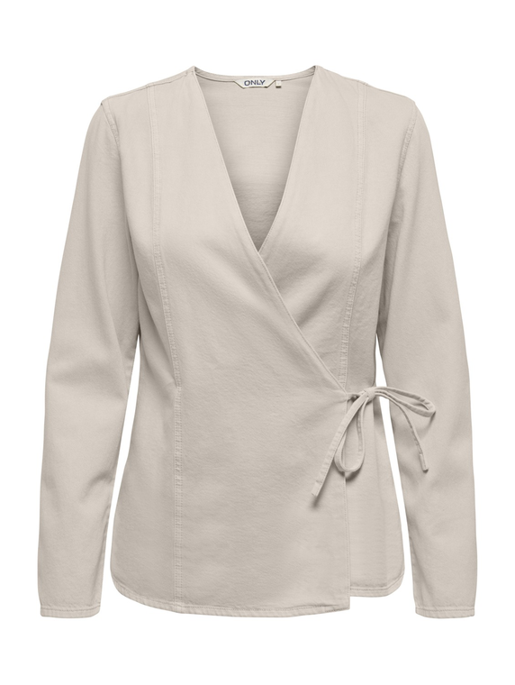 ONLSILLA L/S TIE WRAP BLOUSE CC PNT