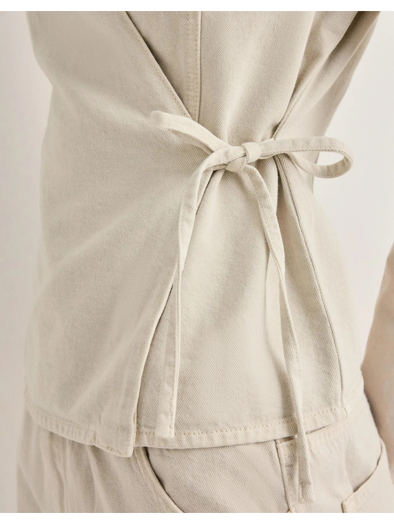 ONLSILLA L/S TIE WRAP BLOUSE CC PNT