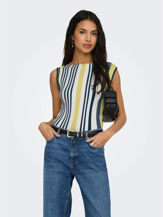 ONLCORALIE LIFE SL STRI BOATNECK KNT SUD
