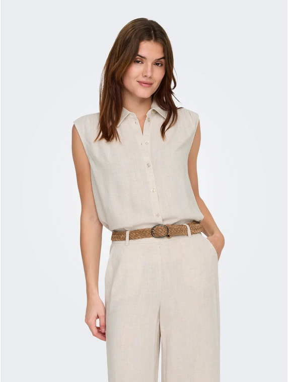 ONLSIESTA S/L LINEN BL SHIRT PNT NOOS