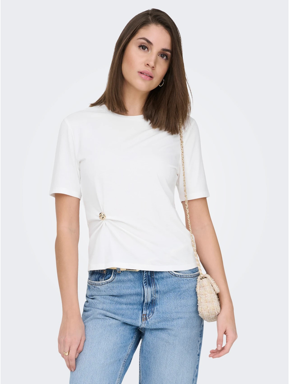 ONLELENA S/S DETAIL T-SHIRT SUD JRS