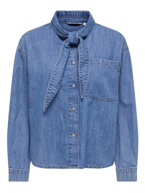 ONLALISIA LS BOW SHIRT DNM AKM