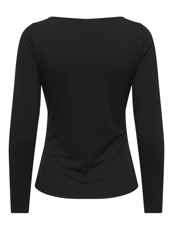 ONLELENA L/S BOATNECK METAL TOP JRS NOOS