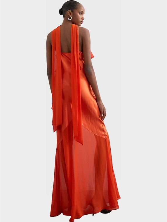 TSANNIKA SL RUFFLE DETAIL MAXI DRESS WVN
