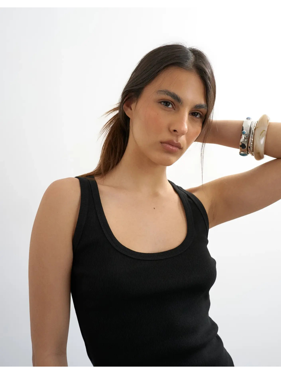TSBRITT SL RIB SCOOP CURVE HEM VEST JRS