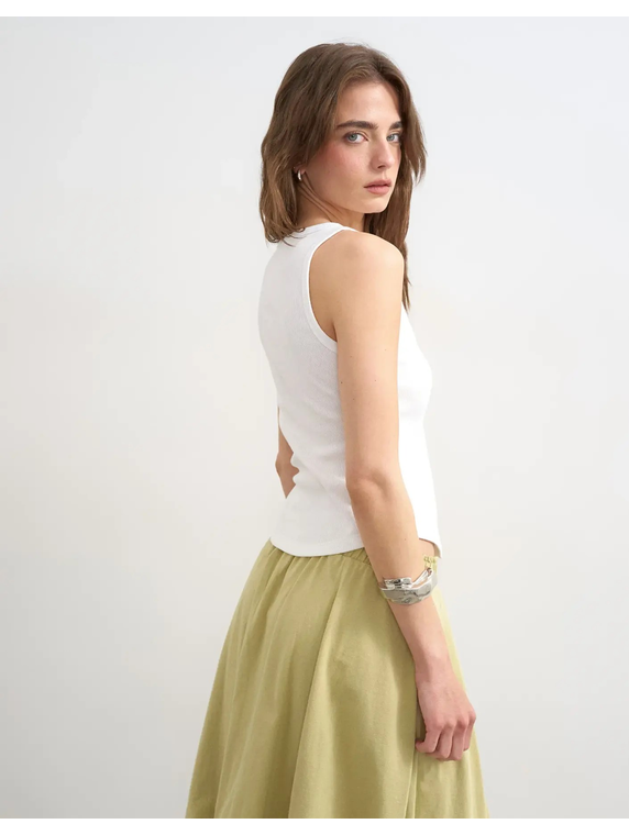 TSBRITT SL RIB SCOOP CURVE HEM VEST JRS