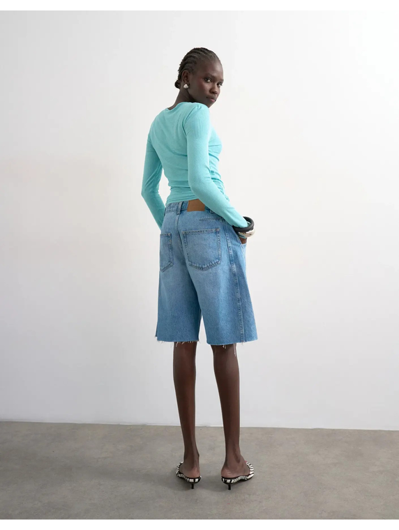 TSJOA DENIM BARREL JORT MB