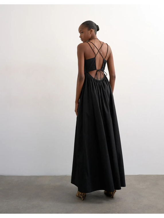 TSMIKA STRAPPY BACK MAXI DRESS WVN
