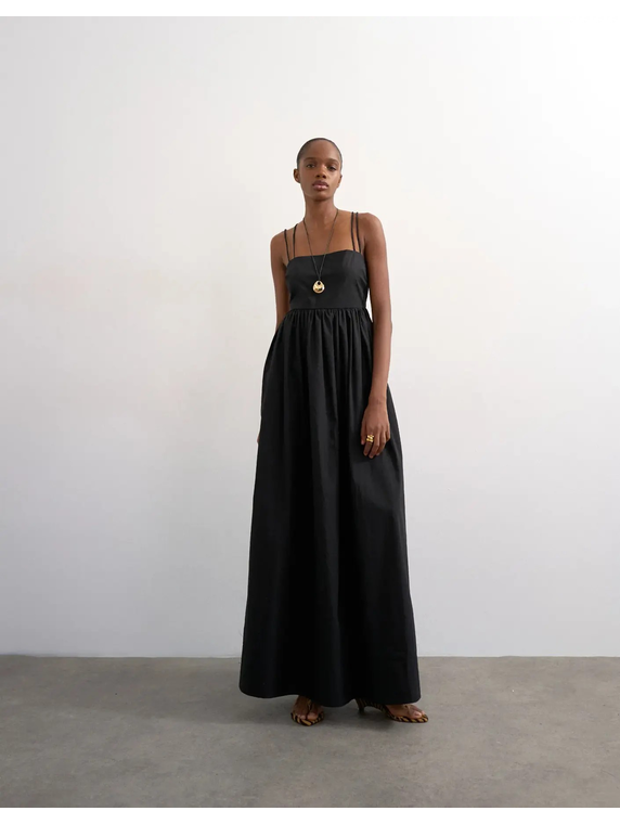 TSMIKA STRAPPY BACK MAXI DRESS WVN