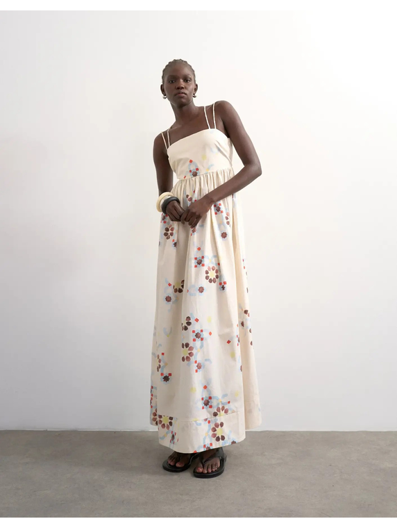 TSMIKA STRAPPY BACK MAXI DRESS WVN