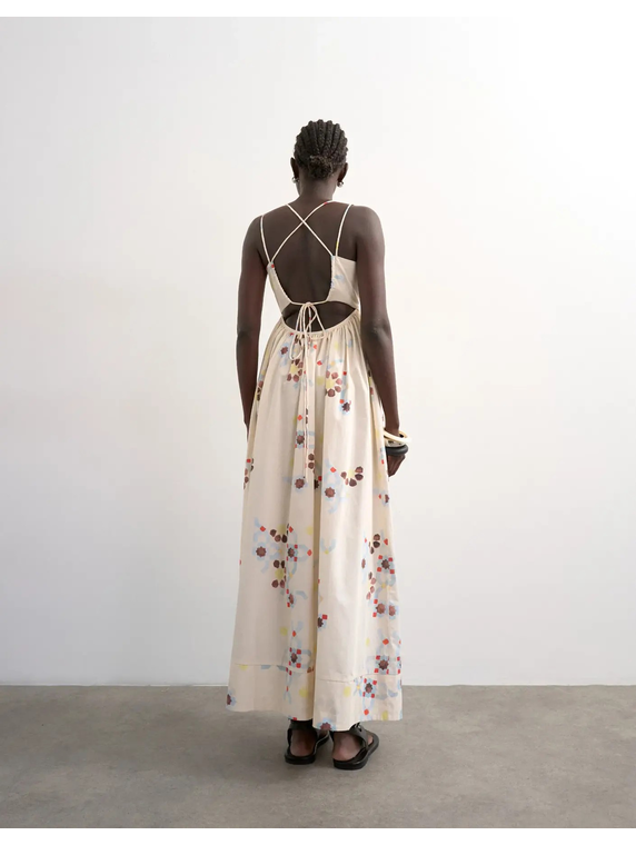 TSMIKA STRAPPY BACK MAXI DRESS WVN