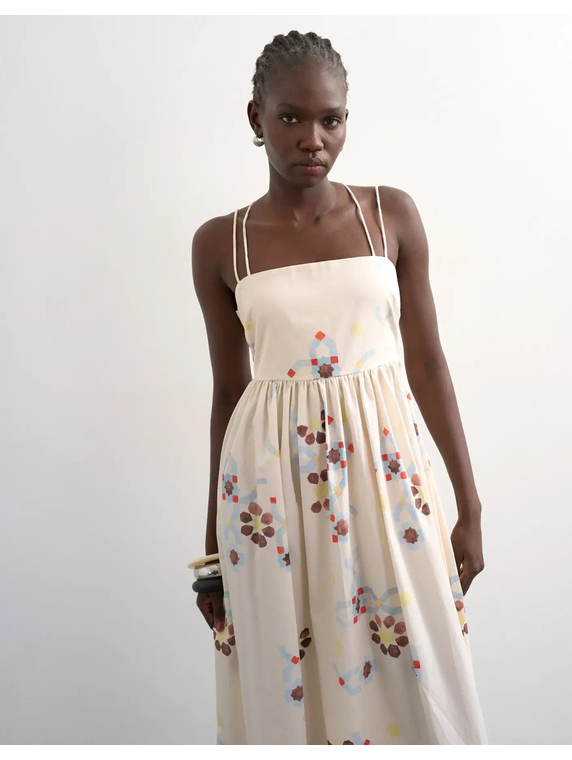 TSMIKA STRAPPY BACK MAXI DRESS WVN
