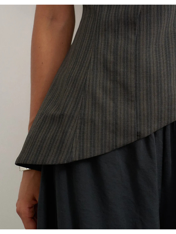 TSTASCHA ASYMMETRIC BANDEAU TOP WVN