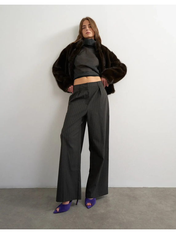 TSTASCHA PLEATED WIDE LEG TROUSERS WVN