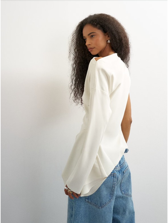 TSTENA ONE SHOULDER LS TOP WVN