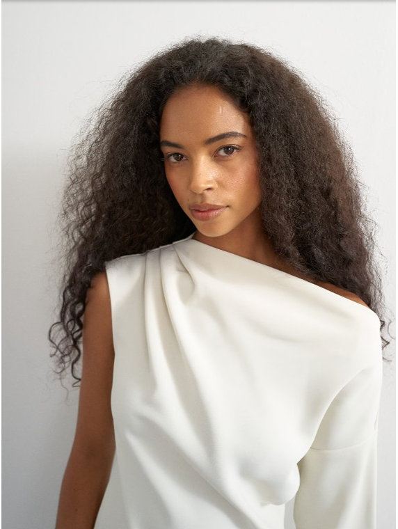 TSTENA ONE SHOULDER LS TOP WVN