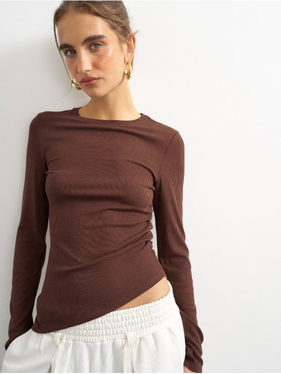 TSRIA PREMIUM RIB RUCHED TOP JRS