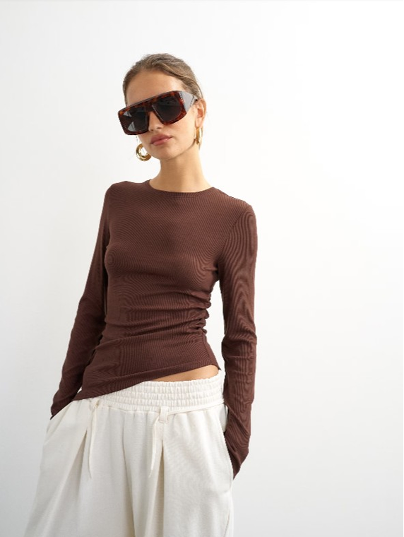 TSRIA PREMIUM RIB RUCHED TOP JRS