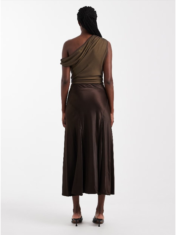 TSMAYA SATIN MIDI SKIRT WVN