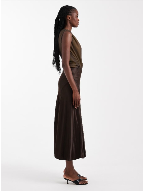 TSMAYA SATIN MIDI SKIRT WVN