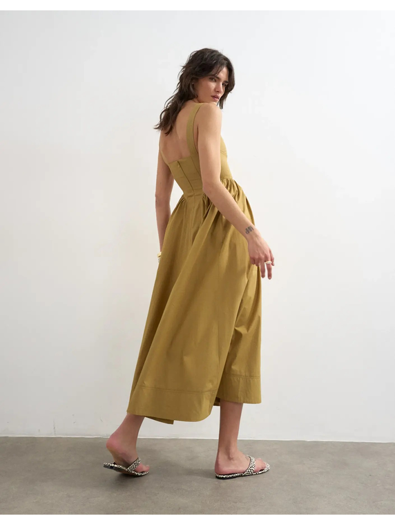 TSMILLIE CONTRAST MAXI SUNDRESS WVN