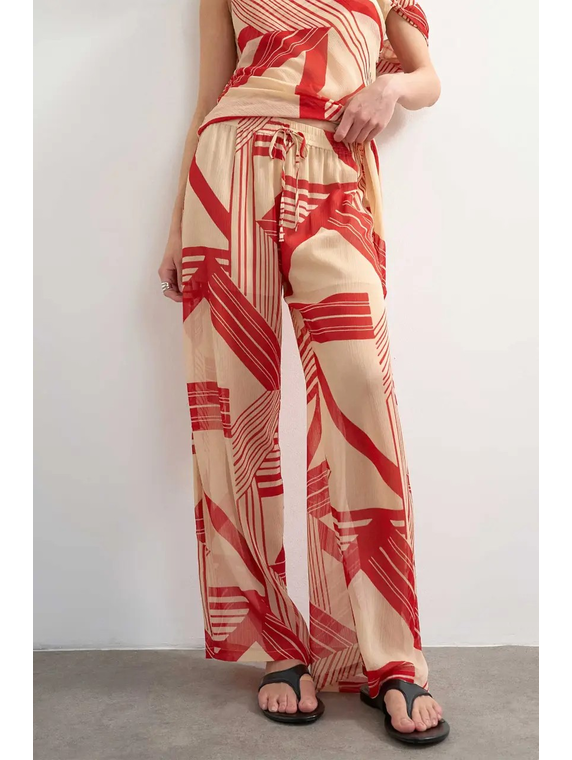 TSNOEL CHIFFON WIDE LEG TROUSERS WVN