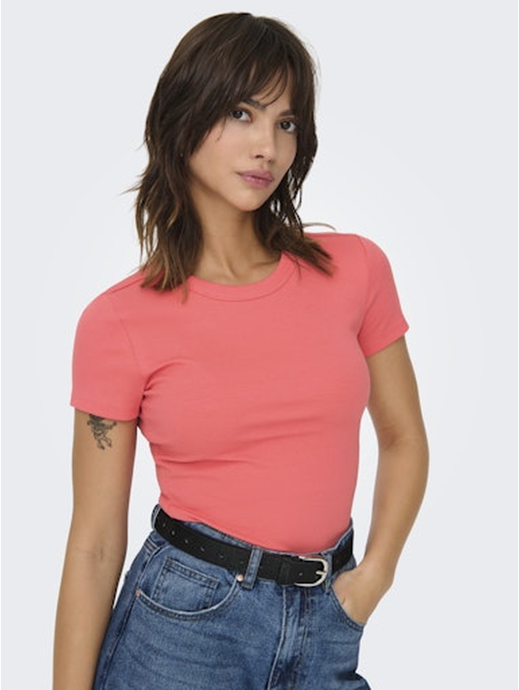 ONLEASY S/S O-NECK TOP BOX JRS