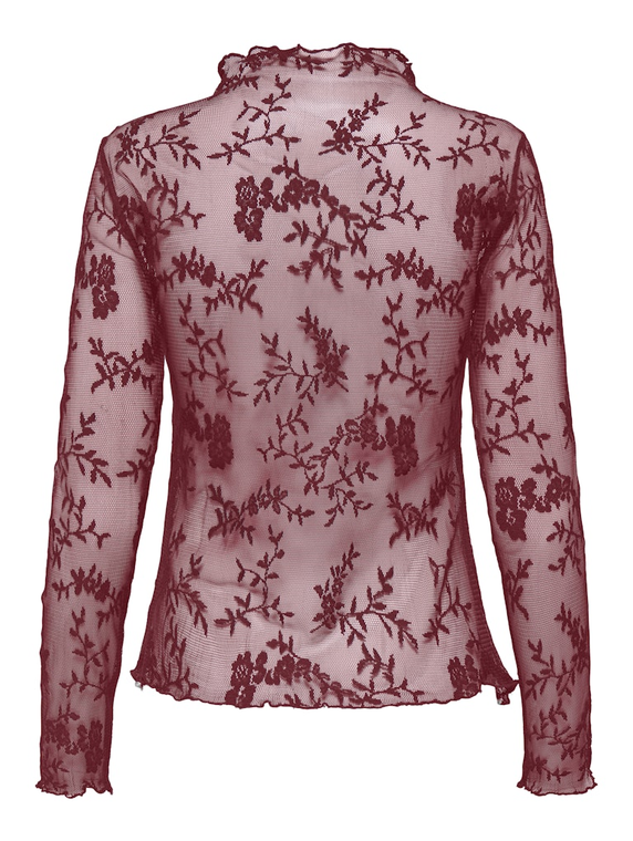 ONLLINLEY LS LACE TOP WVN