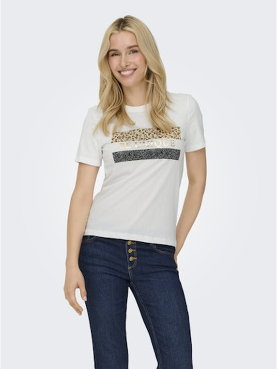 ONLTANYA LIFE REG S/S LEO PRINT TOP JRS