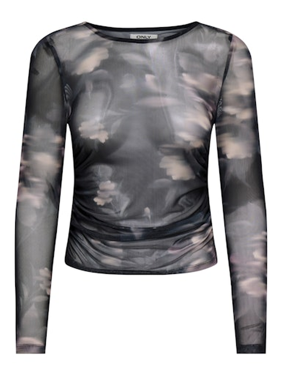 ONLKAYA LIFE LS RUCHING MESH TOP WVN