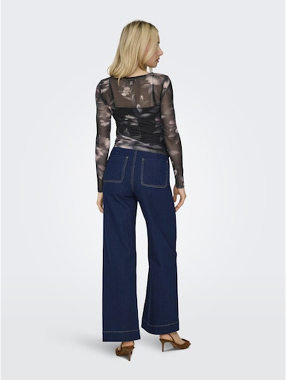 ONLKAYA LIFE LS RUCHING MESH TOP WVN