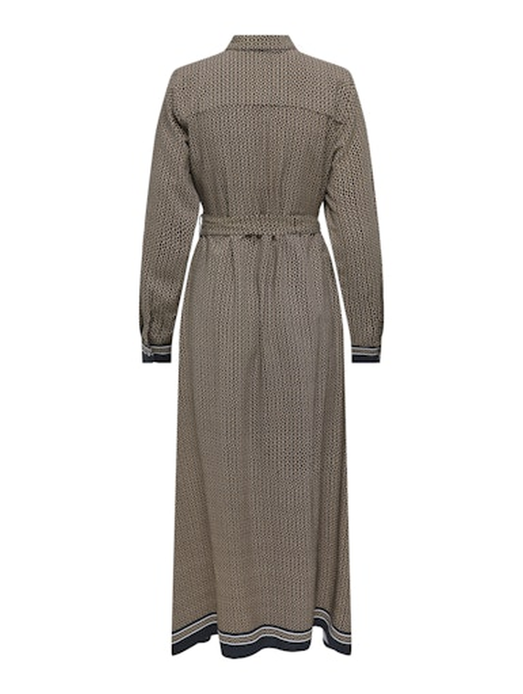 ONLVEDA BORDER L/S LONG DRESS WVN
