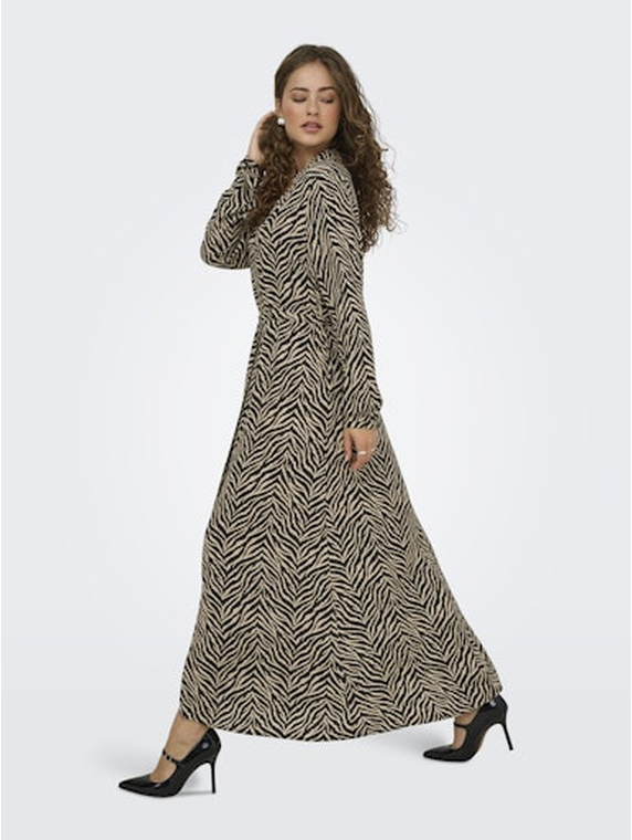 ONLNOVA LIFE VIS L/S RENNA LONG DRESS
