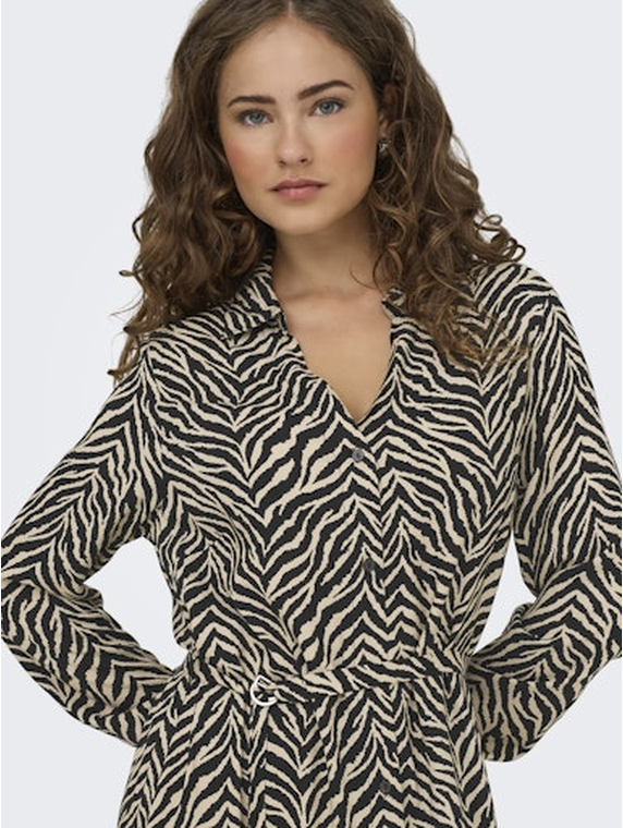 ONLNOVA LIFE VIS L/S RENNA LONG DRESS