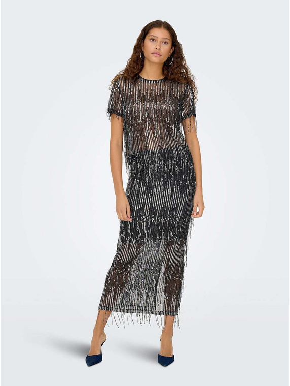 ONLSPACY SS SEQUINS TOP WVN