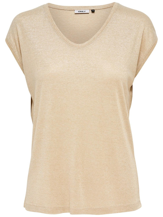 ONLSILVERY S/S V NECK LUREX TOP JRS NOOS