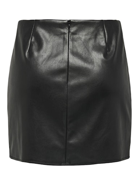 ONLLENI FAUX LEATHER SLIT SKIRT PNT