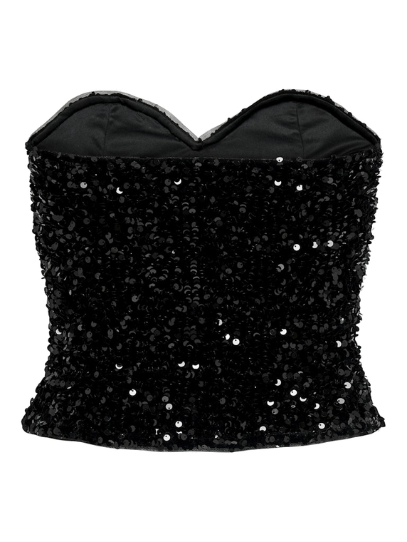 ONLCONFIDENCE SEQUINS HEART TOP JRS