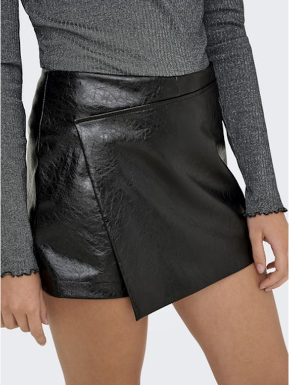 ONLREBEL HW FAUX LEATHER SKORT XT PNT