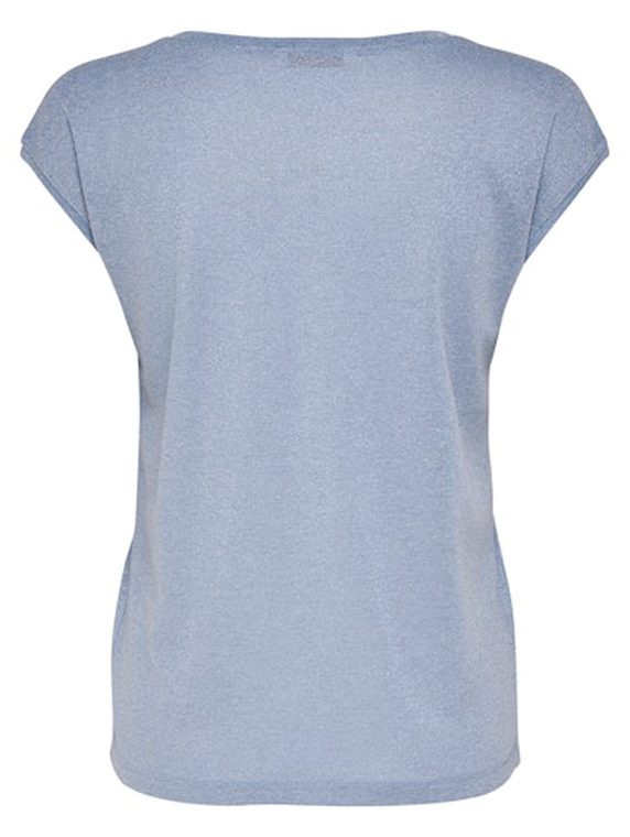 ONLSILVERY S/S V NECK LUREX TOP JRS NOOS
