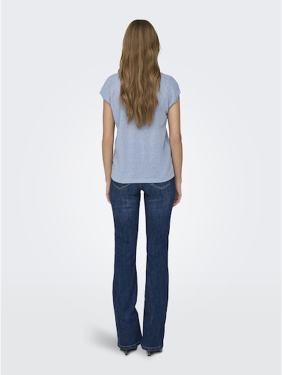 ONLSILVERY S/S V NECK LUREX TOP JRS NOOS