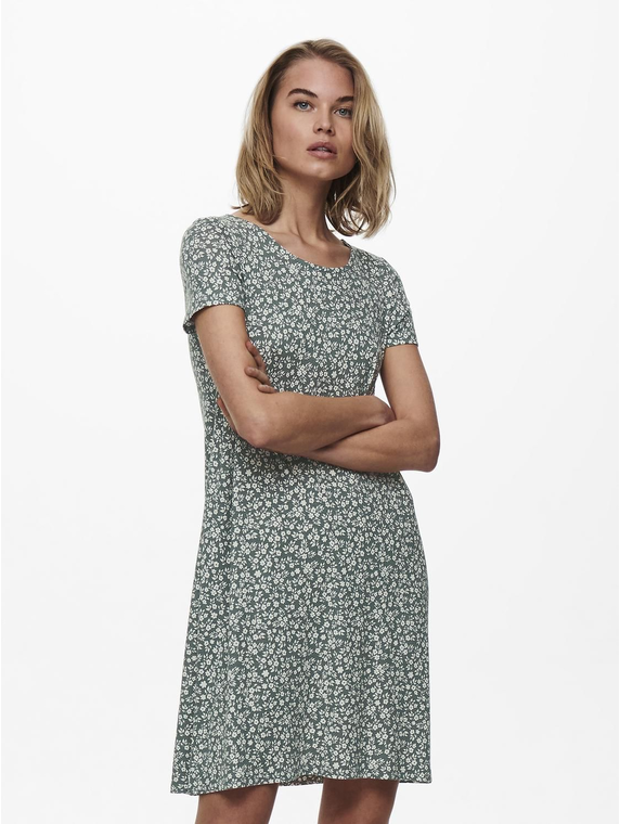 ONLBERA BACK LACE UP S/S DRESS JRS NOOS