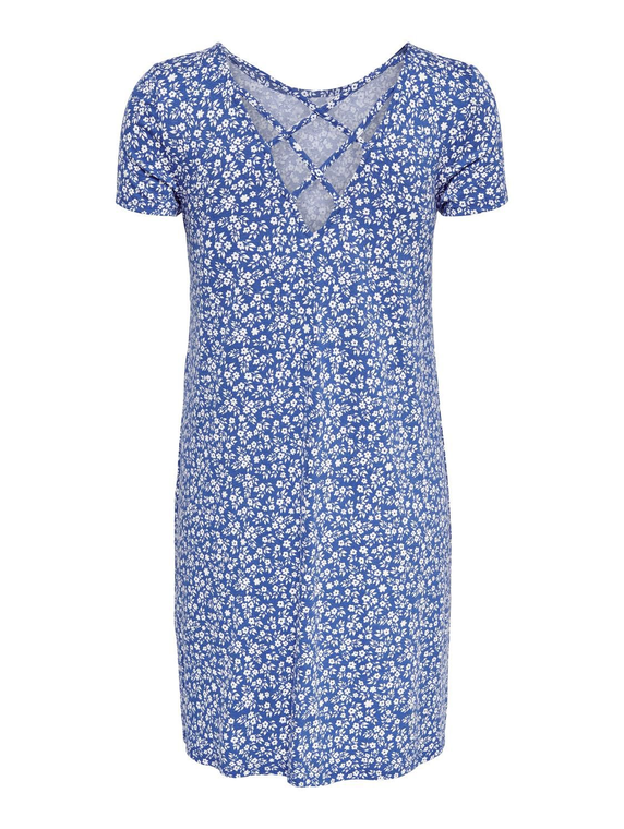 ONLBERA BACK LACE UP S/S DRESS JRS NOOS
