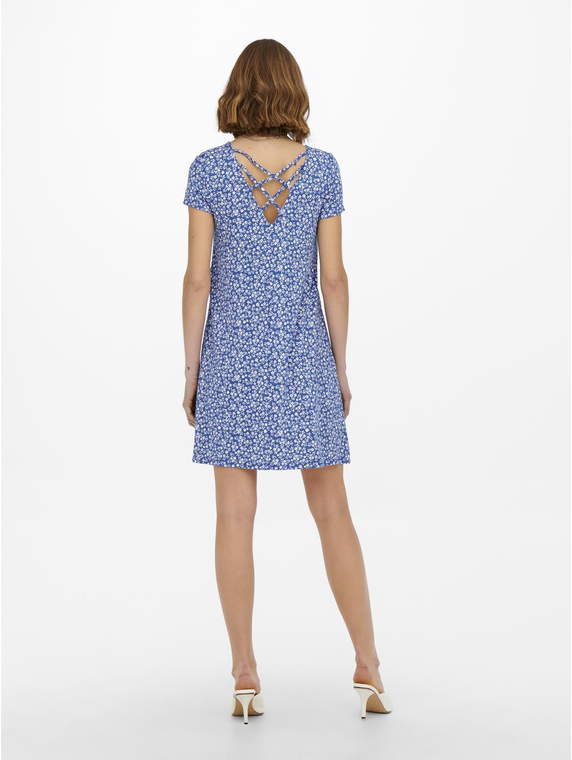 ONLBERA BACK LACE UP S/S DRESS JRS NOOS