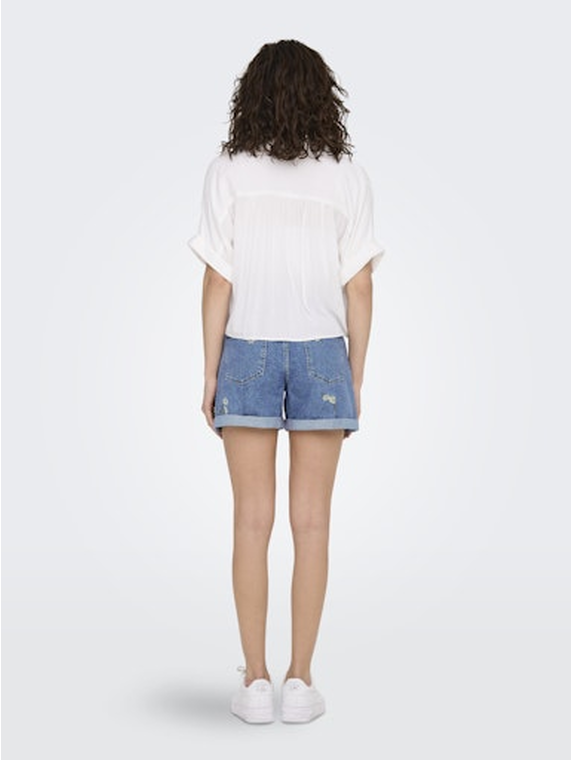 ONLPAULA LIFE S/S TIE SHIRT WVN NOOS