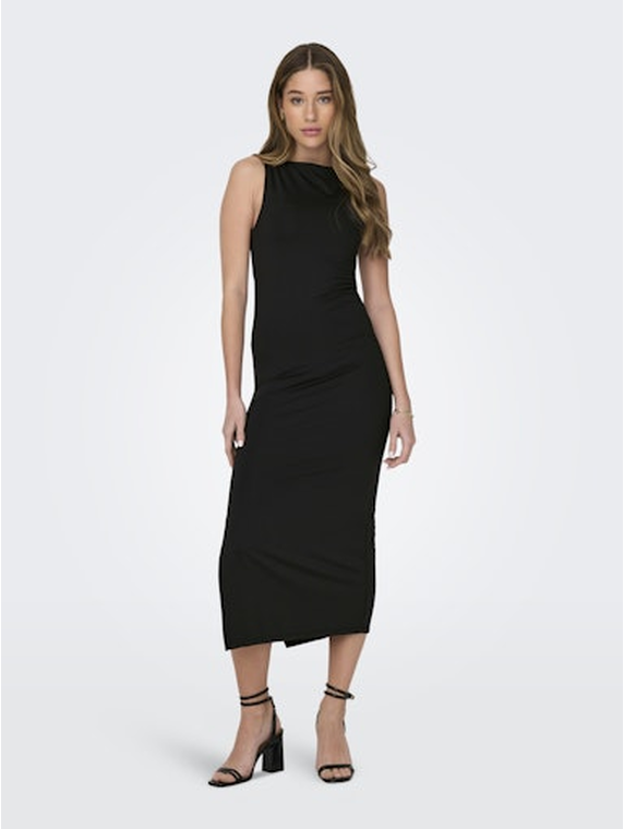 ONLEA S/L LONG SLIT DRESS JRS
