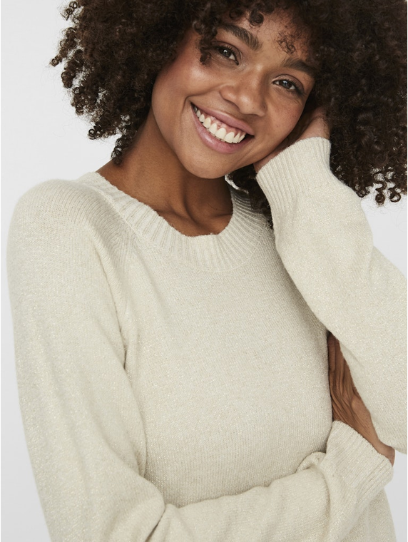 VMDOFFYSHINE LS O-NECK BLOUSE REP NOOS