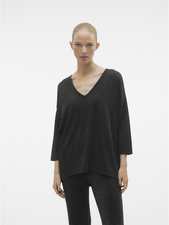 VMKANVA 3/4 V-NECK TOP JRS GA